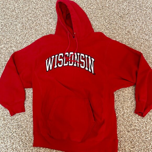 Steve & Barry's Tops - ~~Steve & Barry's EMBROIDERED Vintage Wisconsin Badgers L Hoodie Sweatshirt